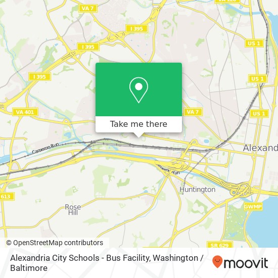 Alexandria City Schools - Bus Facility map