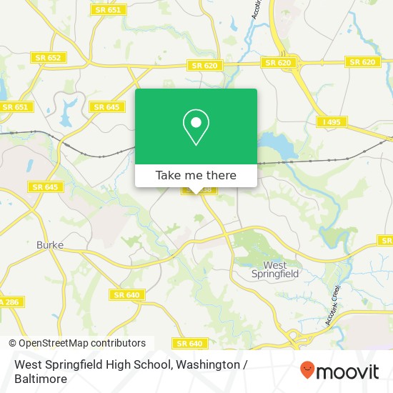 Mapa de West Springfield High School