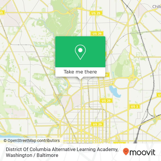 Mapa de District Of Columbia Alternative Learning Academy