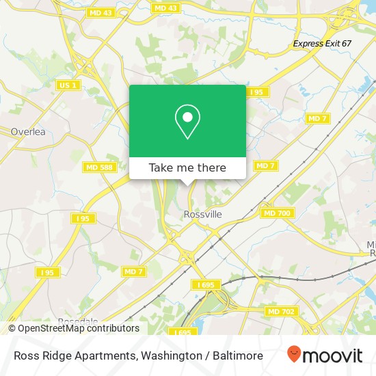 Ross Ridge Apartments map