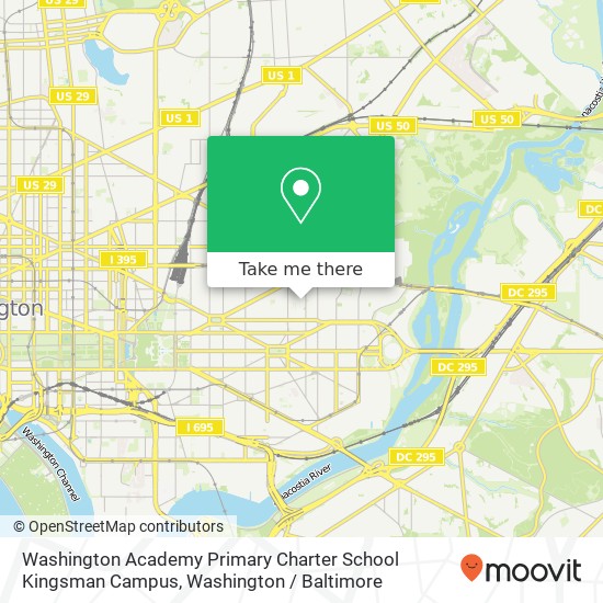 Mapa de Washington Academy Primary Charter School Kingsman Campus