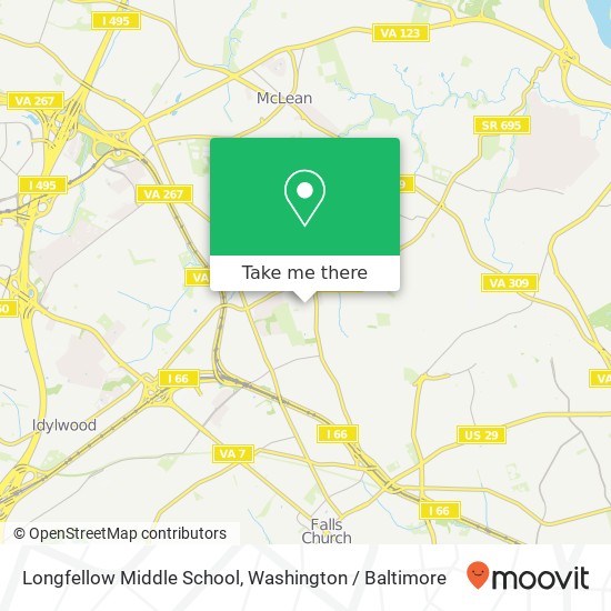 Mapa de Longfellow Middle School