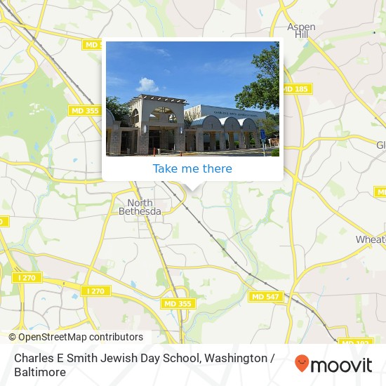 Charles E Smith Jewish Day School map