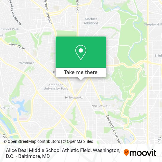 Alice Deal Middle School Athletic Field map