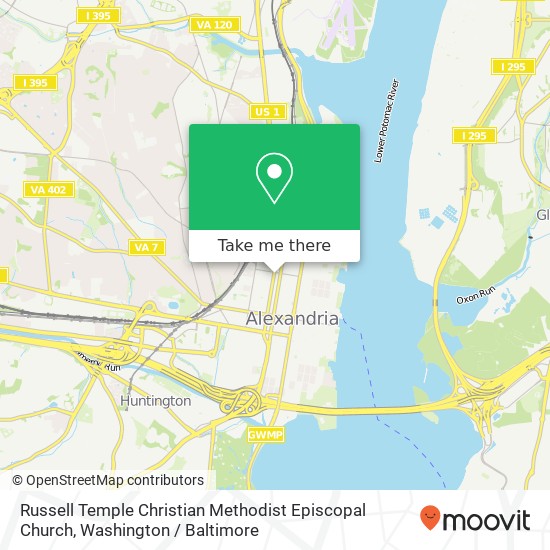 Russell Temple Christian Methodist Episcopal Church map