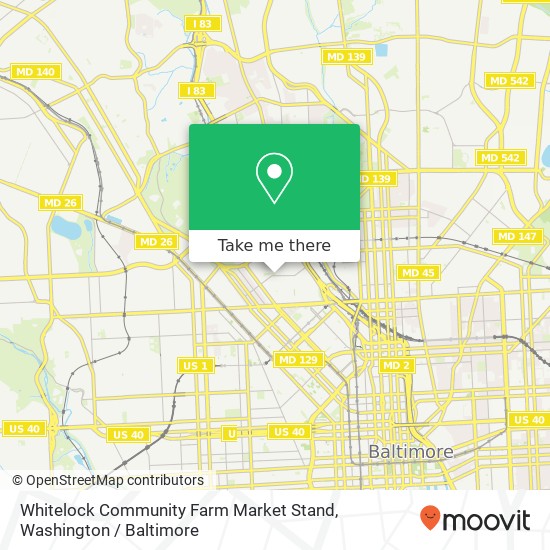 Mapa de Whitelock Community Farm Market Stand