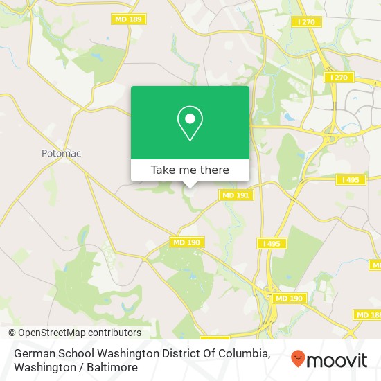 German School Washington District Of Columbia map