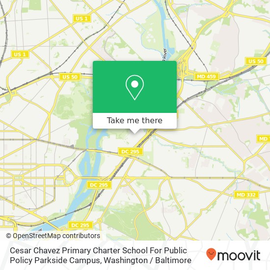 Mapa de Cesar Chavez Primary Charter School For Public Policy Parkside Campus