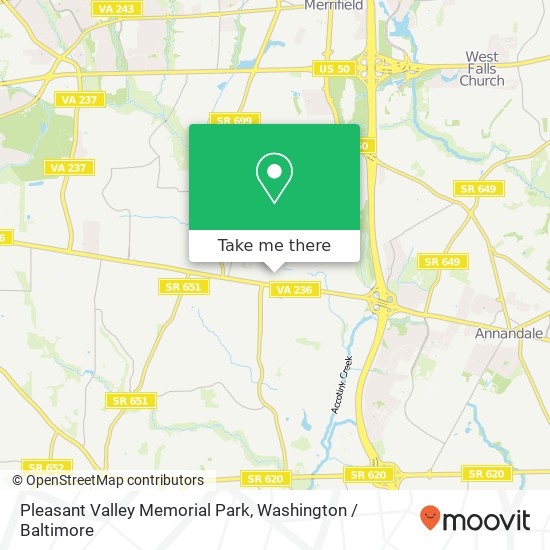 Pleasant Valley Memorial Park map