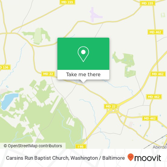 Mapa de Carsins Run Baptist Church