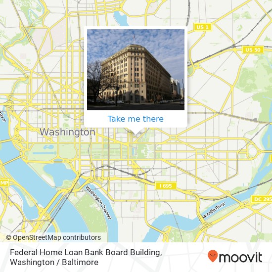 Federal Home Loan Bank Board Building map