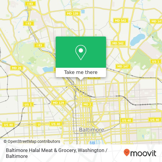 Baltimore Halal Meat & Grocery map