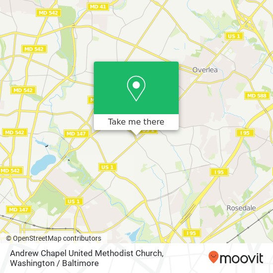 Mapa de Andrew Chapel United Methodist Church