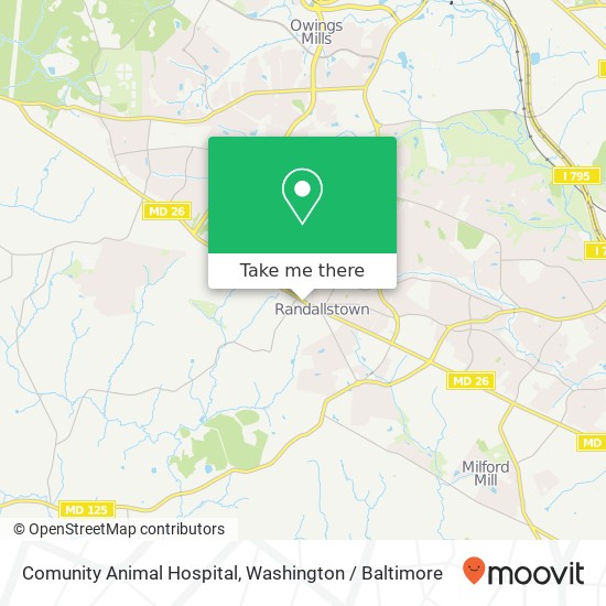 Comunity Animal Hospital map