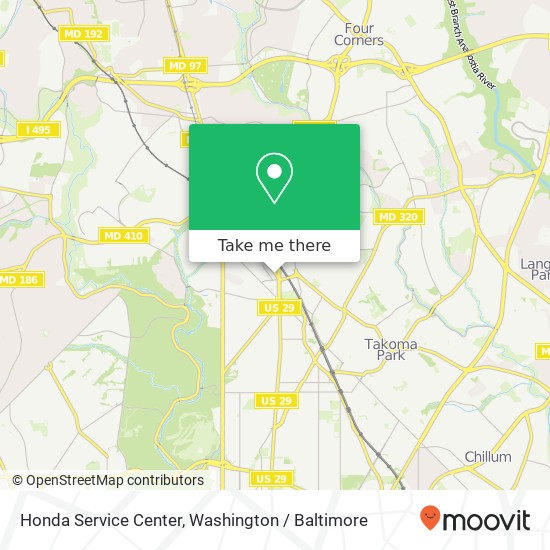 Honda Service Center map