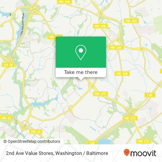 Mapa de 2nd Ave Value Stores