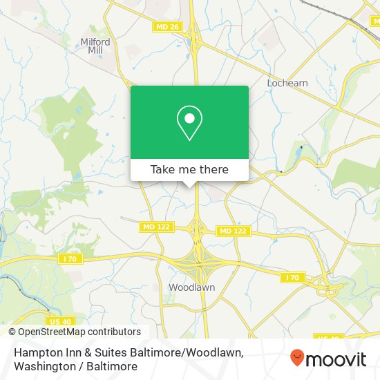 Mapa de Hampton Inn & Suites Baltimore / Woodlawn