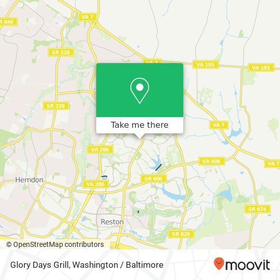 Mapa de Glory Days Grill