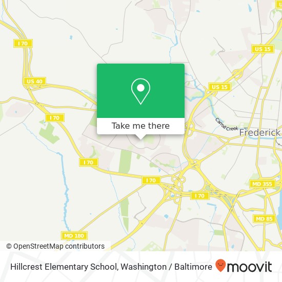 Mapa de Hillcrest Elementary School