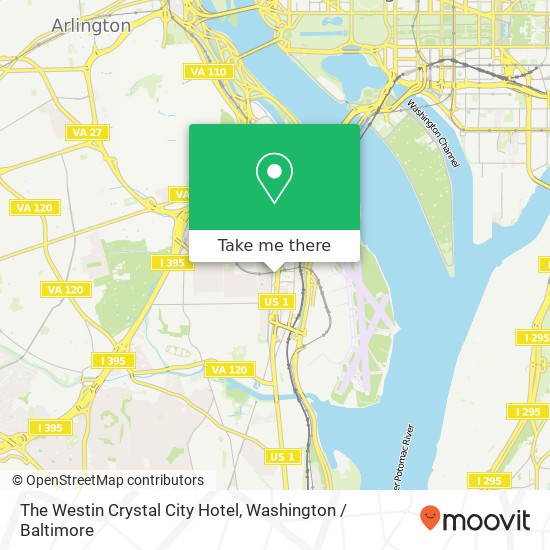 Mapa de The Westin Crystal City Hotel