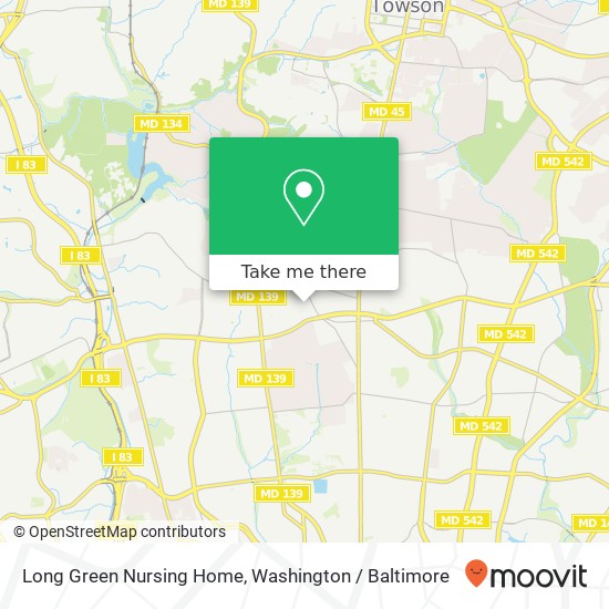 Long Green Nursing Home map