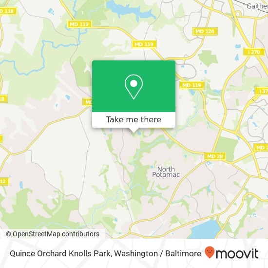 Mapa de Quince Orchard Knolls Park