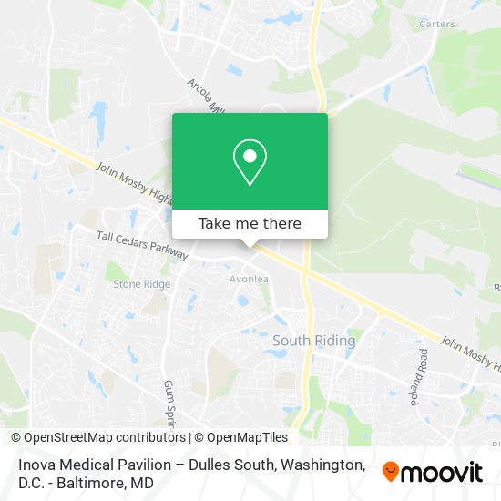 Mapa de Inova Medical Pavilion – Dulles South