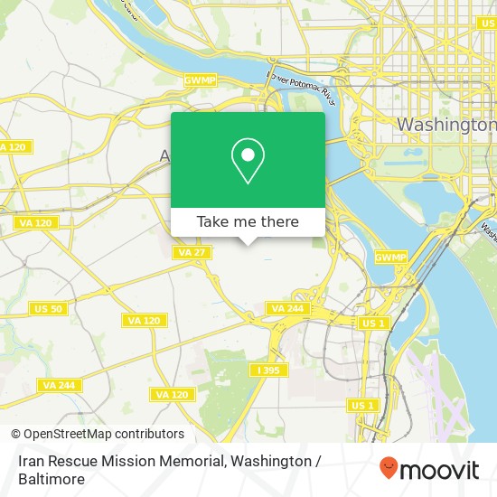 Iran Rescue Mission Memorial map