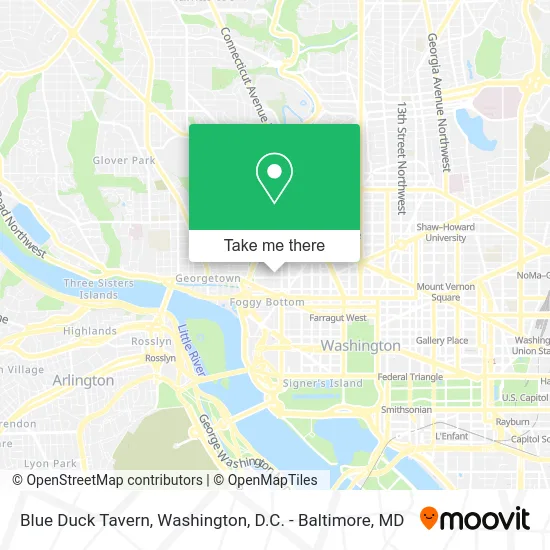 Blue Duck Tavern map