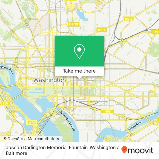 Joseph Darlington Memorial Fountain map