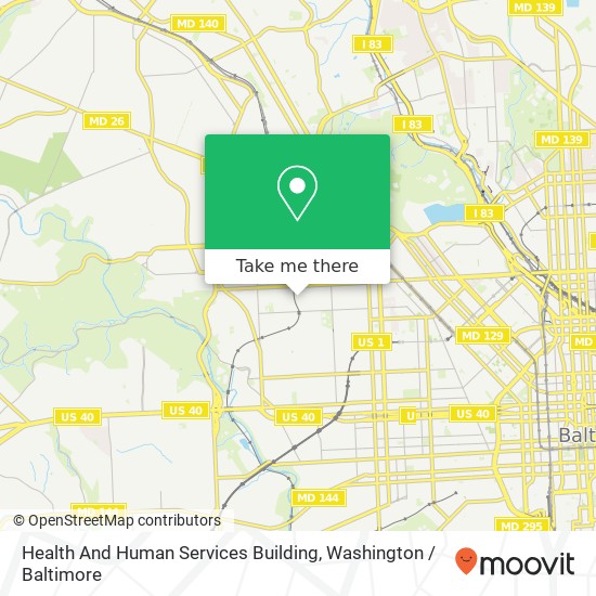 Mapa de Health And Human Services Building