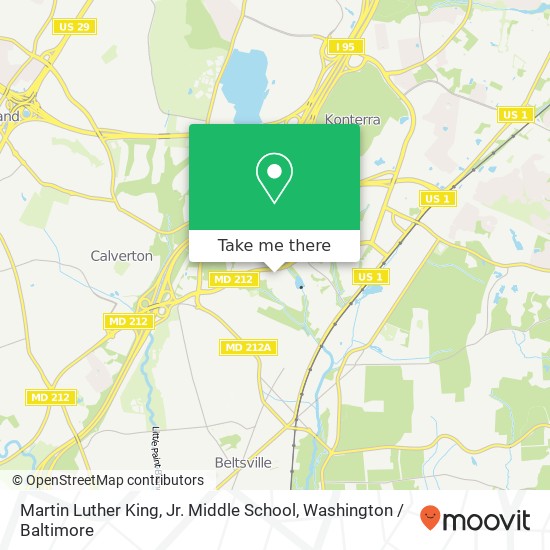 Mapa de Martin Luther King, Jr. Middle School