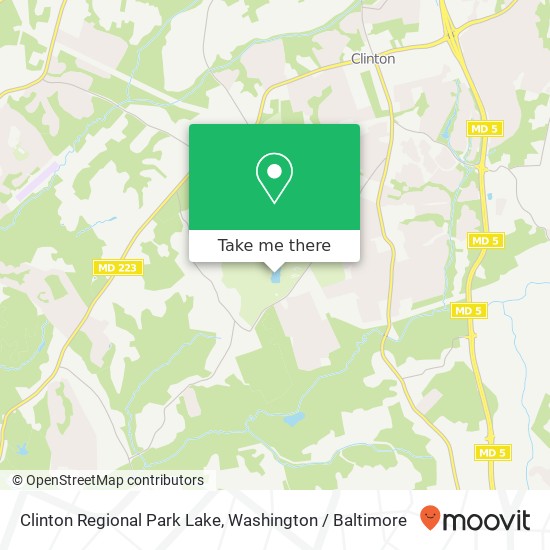 Clinton Regional Park Lake map