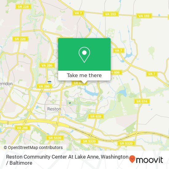 Reston Community Center At Lake Anne map