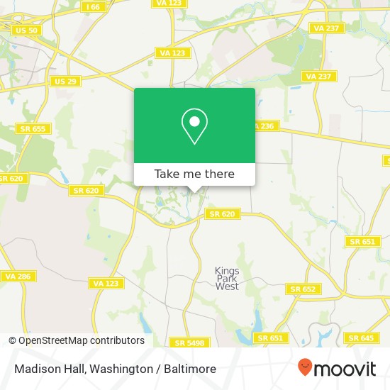Mapa de Madison Hall