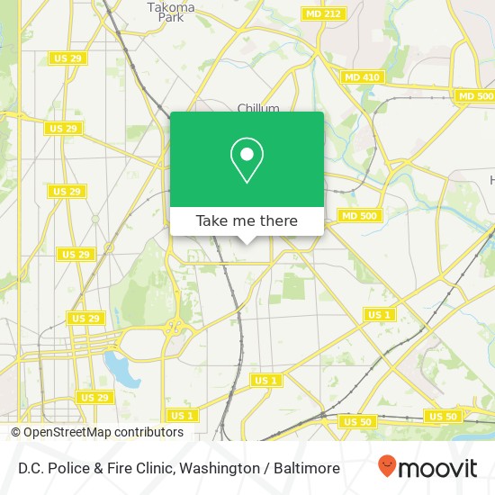 Mapa de D.C. Police & Fire Clinic