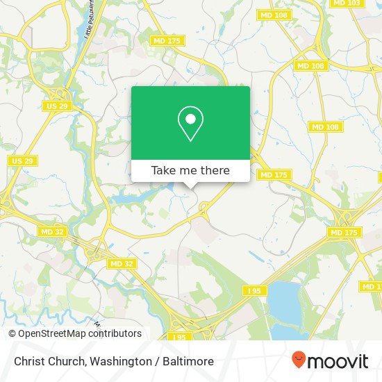 Christ Church map