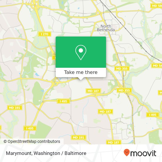Mapa de Marymount