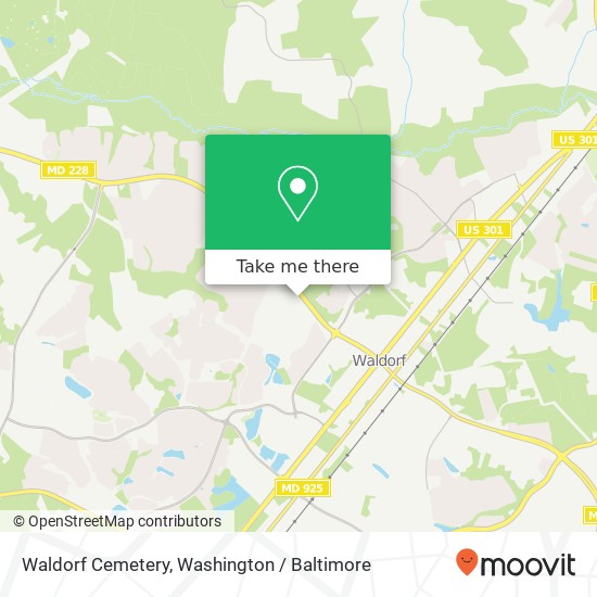 Waldorf Cemetery map