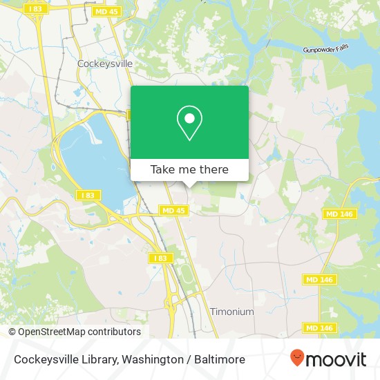 Cockeysville Library map