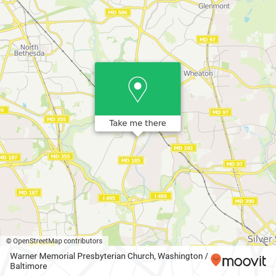 Warner Memorial Presbyterian Church map