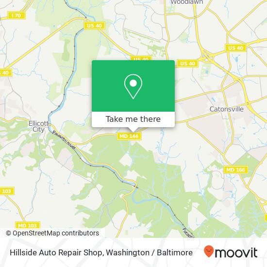 Mapa de Hillside Auto Repair Shop