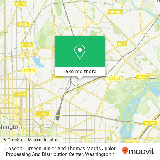 Mapa de Joseph Curseen Junior And Thomas Morris Junior Processing And Distribution Center