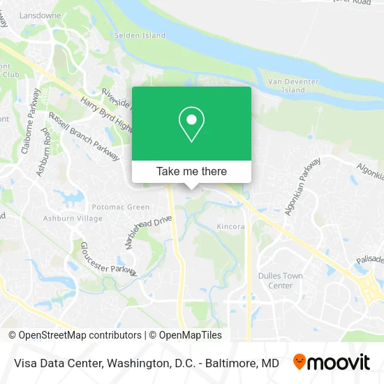 Visa Data Center map
