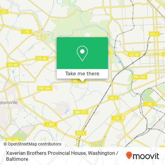 Xaverian Brothers Provincial House map