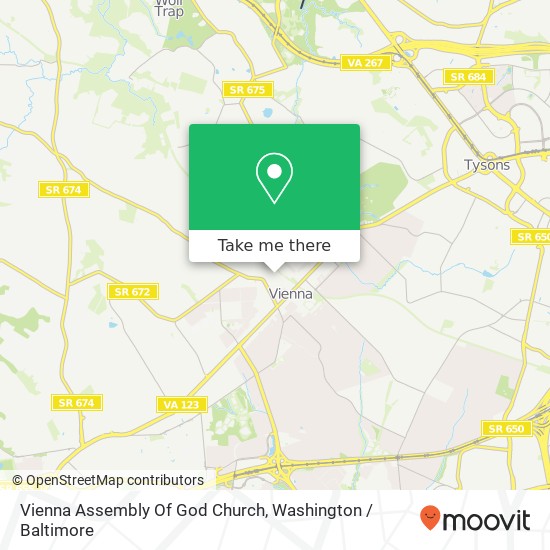 Vienna Assembly Of God Church map