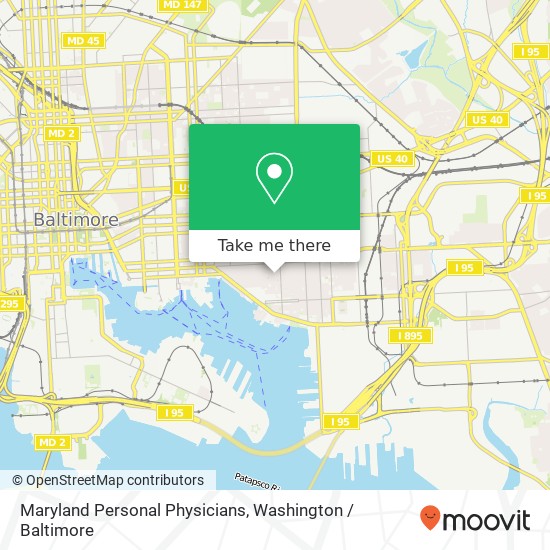 Mapa de Maryland Personal Physicians