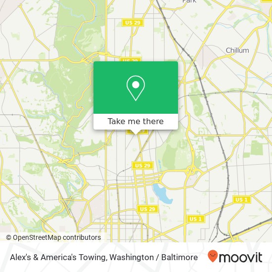 Mapa de Alex's & America's Towing