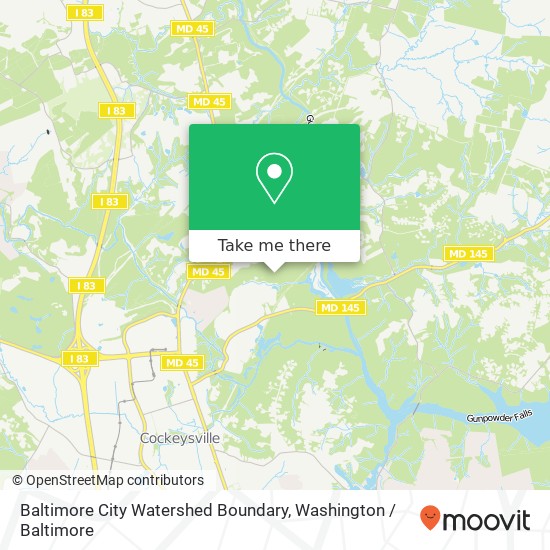 Mapa de Baltimore City Watershed Boundary