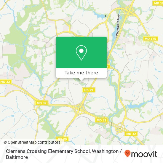 Mapa de Clemens Crossing Elementary School